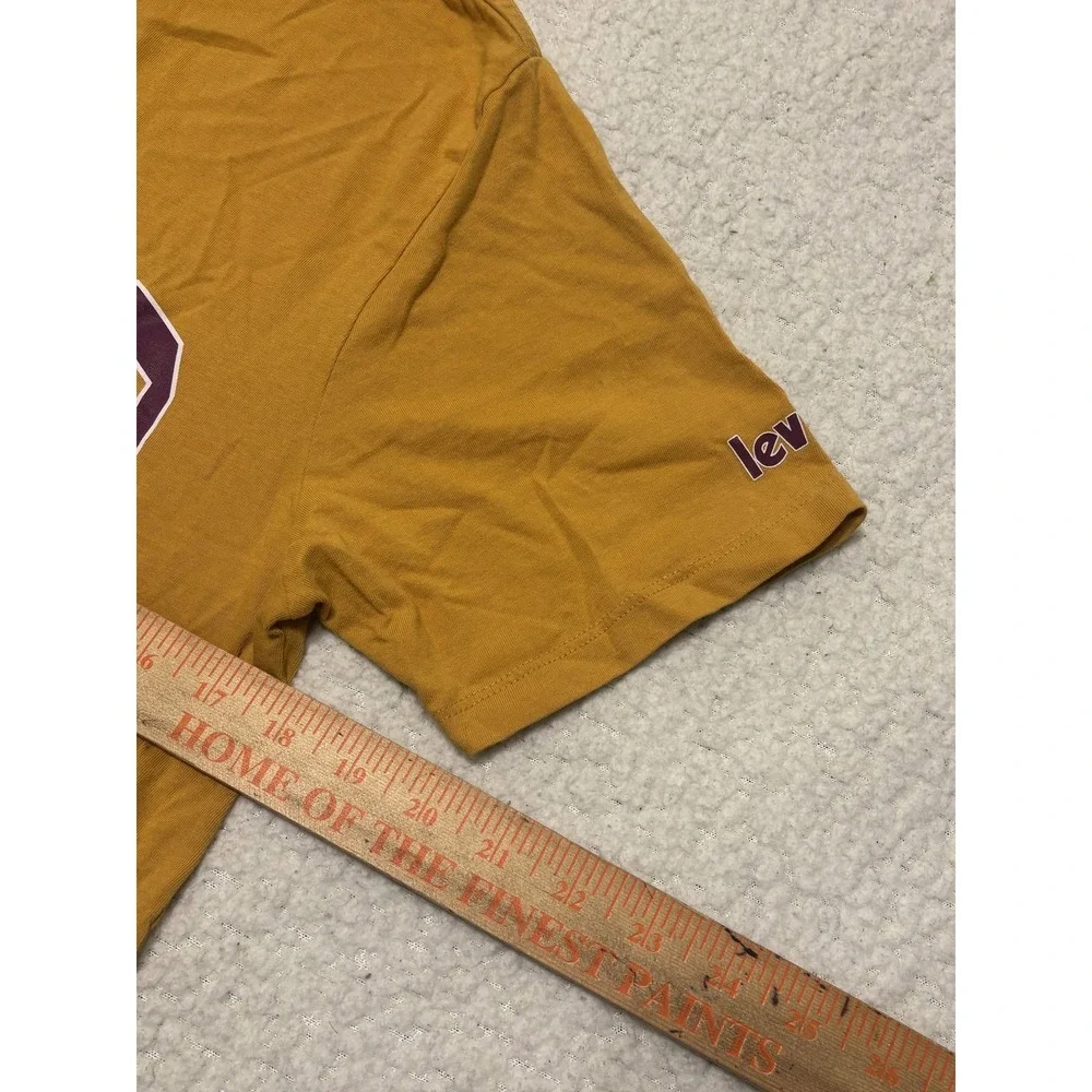 Levi's Mens Graphic Tee T-shirt S Yellow Altered State Of Mind Cotton 22491-1230